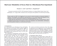 Dual Laser Stimulation of Excess Heat in a Fleischmann-Pons Experiment - Digital Download
