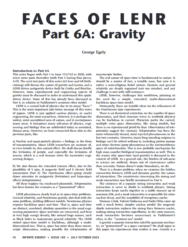 Faces of LENR, Part 6A: Gravity – Digital Download